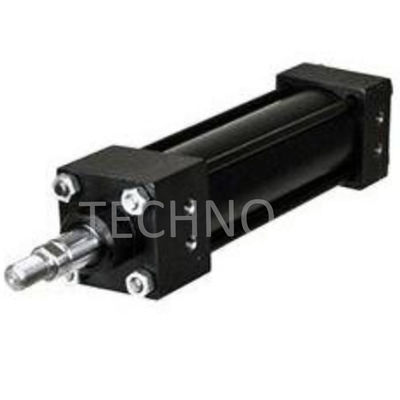 Zilveren dubbelwerkende hydraulische cilinder TRH1.50MF1LT14X12.00