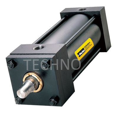Zilveren dubbelwerkende hydraulische cilinder TRH1.50MF1LT14X12.00