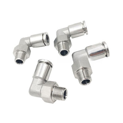 Push-in pneumatische armaturen SUS 316L 90 graden rechthoekige buisverbinding KQG2L06-01S