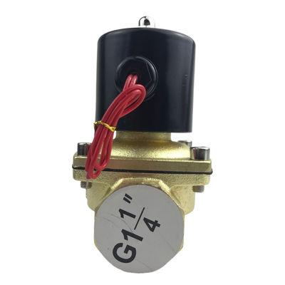 Normaal geopend 2W350-35 1 1/4 inch Pure Brass Solenoïde Valve Water Air Valve NO