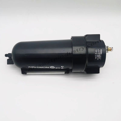 L17-600-MP9G, micro-nevel smeermiddel, 3/4" NPT-poorten, metalen kom, met afvoer