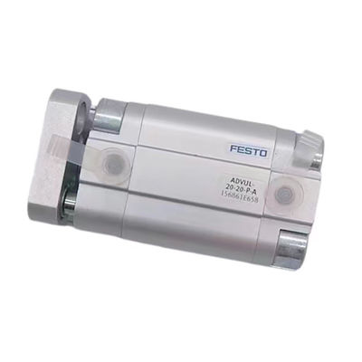 Compacte pneumatische cilinder met mannelijke draad NBR TPE U afdichtingen voor 0,12 - 1 MPa druk