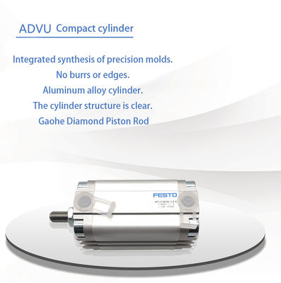 Verstelbare zuigerpneumatische cilinder voor M5-aansluiting ADVU-25-5-P-A
