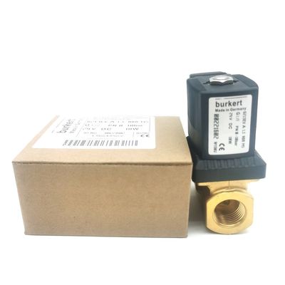Burkert 00221654 6213 Type G1/2 2/2 Normaal gesloten 1.3 Stroomgat, EPDM Gesloten -30~+90 °C Messing klep lichaam DC24V 8W 0-10bar