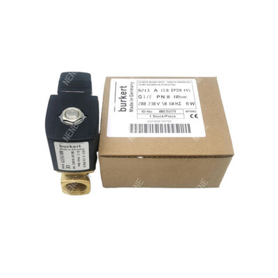 Burkert-solenoïde klep 00126217 6014 C Normaal gesloten G1/8 1.5 Stroomgat AC24V 8W Roestvrijstalen klepkas 0~16bar