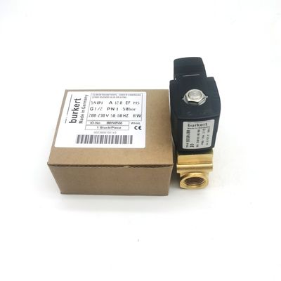 00126227 G1/4 Burkert elektrisch klep 6014 C Normaal gesloten AC220V 8W roestvrijstalen klep 0~10bar