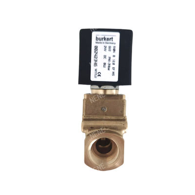 00126162 6014 D burkert magnetoventil rechtstreeks werkend onderplaatverbinding normaal open 2.0 stroomgat AC24V 8W Messing klepkorps 0~10bar
