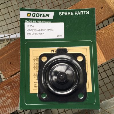 Goyen RCAC20 Onderhoudskits Type K2034 Serie T4, ST4, DD4, FS4 Nitriele materiaal topkeuze