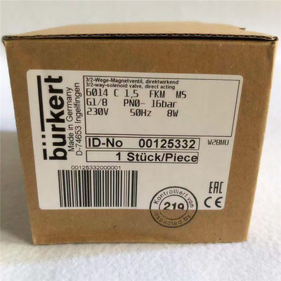 NBR Seal Brass Body Burkert Solenoïde Control Valve 00125332 6014