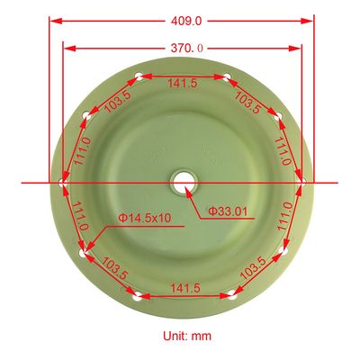 96475-A 96476-T Pulsklep Diafragma Ingersoll Rand Santoprene PTFE