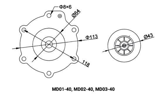 1.5 Inch MD01-40 MD02-40 MD03-40 Membraan voor Pulse Valve TH5840 TH5440 1 1/2"