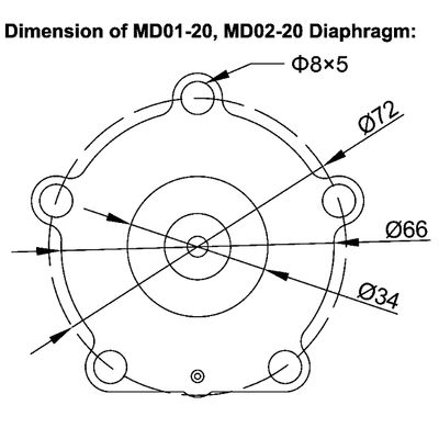 TH-5820-B MD01-20 MD02-20 Diafragma Voor 3/4' Taeha Puls Valve TH-4820-B TH-5825-B TH-5820-C TH-4820-C