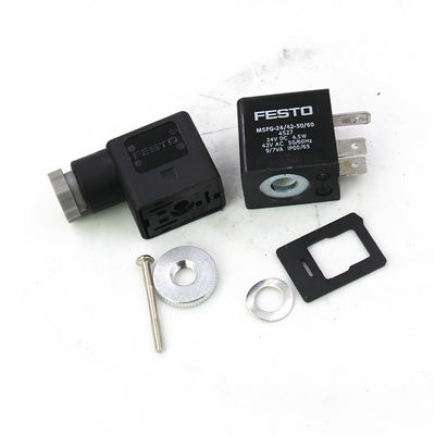 FESTO 4527 MSFG-24-50/60 Solenoïde Spoel, 24VDC, 4.5W, IP65, Stekker Vleugels voor MSSD-F, 3-pins