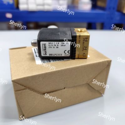 Burkert 00125334 Twee-positie Drie-weg Magneetventiel 6014 Serie C Normaal Gesloten G1/8 Messing Ventielhuis