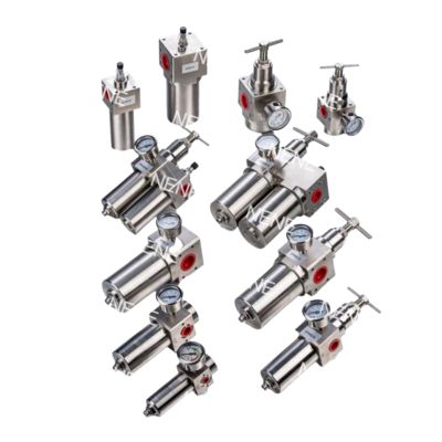 SFSRSL400 1/2" Draadmaat Luchtfilter Smerer Driedelig Roestvrijstalen Filter Regulator Olie-Mist Apparaat