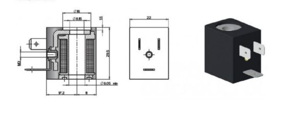 AMISCO EVI 7-9 spoel DC24V 3W