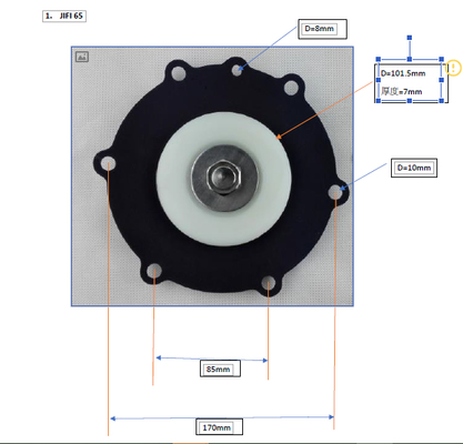 2.5'' Membraanreparatieset voor Joil Pulse Valve JISI65 JIFI65 JIHI65