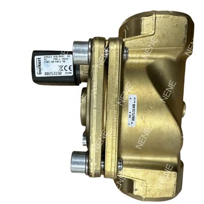 Direct Acting 2/2 NC Solenoid Valve BURKERT 6281 00221959 G1 Port Brass Body Hand Actuation 20.0 Orifice NBR Seal AC220V 8W 0.2-16bar -10~+80°C