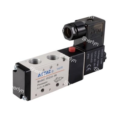 AIRTAC DC24V magnetoventiel Twee positie Vijfweg omkering van de klep met IP65 behuizing rating