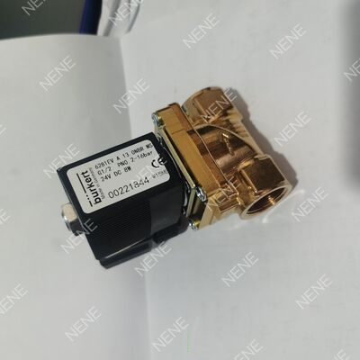 FKM Seal Hoogtemperatuur Solenoïde Valve BURKERT Type 6281 00322513 G1/4 Poort 2/2 Weg Normaal Gesloten Messing Lichaam 10.0 Orifice AC220V 8W 0.2-16bar 0 tot +120°C
