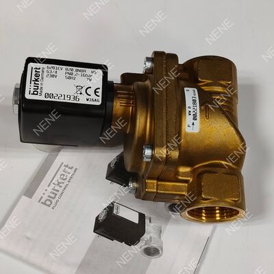 AC24V Hoogtemperatuur FKM Afdichting Solenoïde Valve BURKERT Type 6281 00221878 G3/4 2/2 NC Messing Lichaam 20.0 Opening 8W 0.2-16bar 0~+120°C