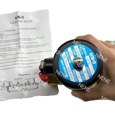 US-40 Messing zuiger normaal gesloten magnetoventil UNID 1 1/2 "ORIFICE 30 mm -5 °C ~ 185 °C