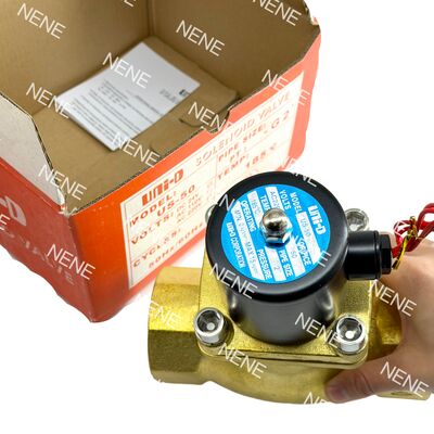 US-50 UNID Pneumatische Solenoïdeklep Messing 2" OPENING 50 mm 2 Inch -5°C ~ 185°C