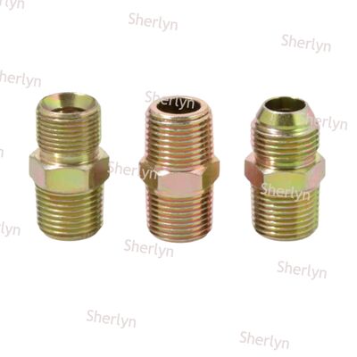 Hydraulische Draad Hoge Druk Overgangsverbinding Koolstofstaal Platte Mond 3 Punten