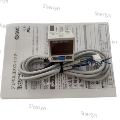 NPN drukschakelaar met lange kabel voor installatie op afstand van grote apparatuur SMC ISE30A-01-N-ML R1/8 interface