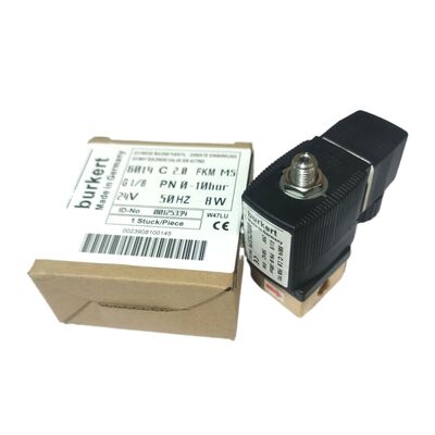 Industrial Direct Operated Valve 00126091, Burkert 6013 model, normaal gesloten ontwerp, 3,0 mm gat, G1/8 aansluiting, 24VDC, 0-6bar met FKM diafragma
