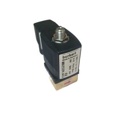 Burkert 6013 Type 2/2 NC Solenoïde Valve 00134241, G1/8 draad, 2.5 stroomgat, FKM diafragma, Messing behuizing, 24V wisselstroom, werkdruk 0~16bar
