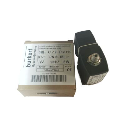 Industrial Direct Operated Valve 00126091, Burkert 6013 model, normaal gesloten ontwerp, 3,0 mm gat, G1/8 aansluiting, 24VDC, 0-6bar met FKM diafragma