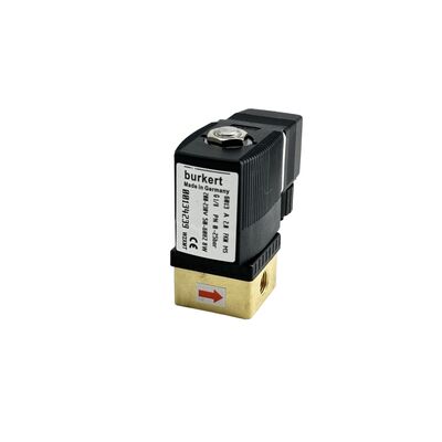 6013 Serie BURKERT Vloeistofregelklep Solenoïdeklep 00134249, Hoge Druk 16bar Nominaal, G1/8 Interface, 2.5mm Boring, Corrosiebestendige FKM Afdichting, 24VDC 8W