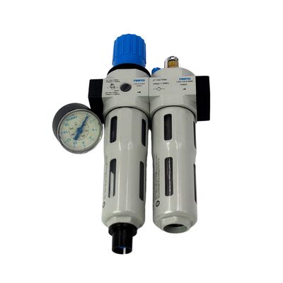 Festo FRC-1/8-D-7-MINI-A 162762 Zinklegering FRL 40μm G1/8 Volledig automatische afvoer 0,5-7bar Met drukmeter