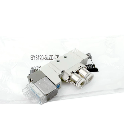 Integrale handmatige overschrijdingsfunctie SMC SY3120-6LZD-C8 DC12V Solenoïde die wordt gebruikt op lange slagconveyorpositioneringscilinders