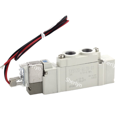 Gekoppelde montage Compatible SMC SY3120-5LZD-C6 C6 Port Solenoïde Valve Drives Pneumatische grijpers van montagebevestigingen