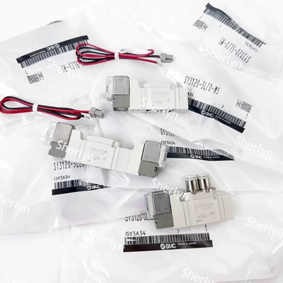 Gekoppelde montage Compatible SMC SY3120-5LZD-C6 C6 Port Solenoïde Valve Drives Pneumatische grijpers van montagebevestigingen