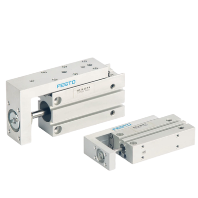 Dubbelwerkende lineaire pneumatische actuator met elastisch kussen FESTO SLS Series Mini Slide Cylinder SLS-6-30-P-A #170490 6mm Bore 30mm Stroke High Precision Ball Cage Guide