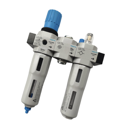 FESTO LF-1/2-D-MAXI 186463 Zinklegering Gecomprimeerde luchtfilter 40 μm Filtratie, handmatige afvoer, werkdruk 0,5-12 bar
