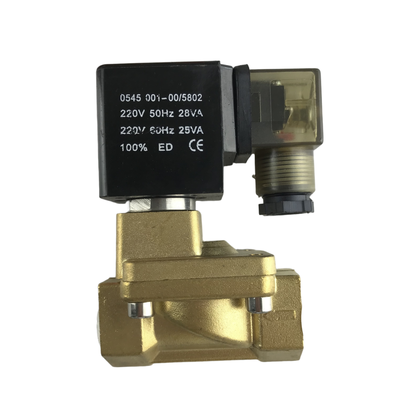 2/2 Weg Normaal gesloten pneumatische magnetoventil met koperen carrosserie-materiaal Poortgrootte 3/8" tot 2" voor operatie PU225-04
