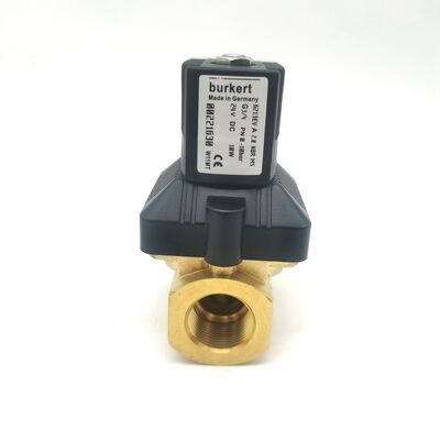 DC24V 8W Originele Burkert 00221630 6213 NC Diafragma klep, G3/4 Interne draad 20 Stroomgat NBR Pakket, Messing behuizing Voor -10 °C ~ 80 °C 0-10bar pijpleiding systeem