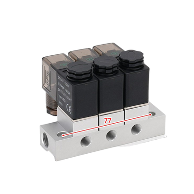 1-inlaat-2-uitlaat 2V025-06-2F Solenoïde-klepmanifold en 2V025-06-3F 1-inlaat-3-uitlaat DC12V/24V AC110V/220V