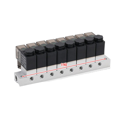 1-inlaat-8-uitlaat 2V025-06-8F Solenoïde klep manifold en 2V025-06-10F 1-inlaat-10-uitlaat FKM Seal Ring Multi-position luchtinlaat klep