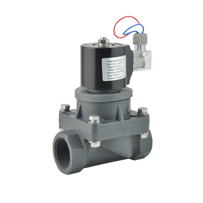 1-1/4''Port Grootte FF1C32B32 32mm Oorsprong Grootte CPVC Lichaam Pneumatische solenoïde klep 2 Way NC Alkali Compatible klep