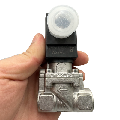 arge Caliber NO Burkert 6281 Solenoïde Regelklep G1 1/4 2/2 NO Roestvrijstalen Klephuis Inert FKM Afdichting 25mm Doorstroomopening 8W Spoel DC24V AC24V AC220V Optioneel 00228396 00228397 00228398