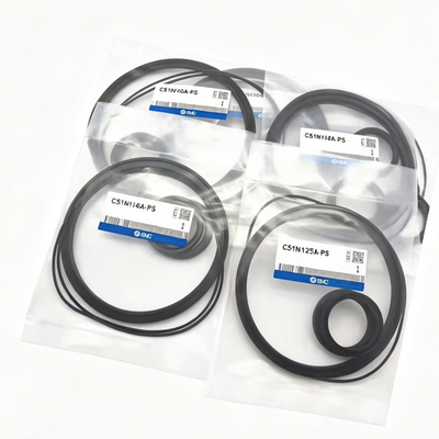 SMC Pneumatische Cilinder Service Kit CS1-200A-PS / CS2-200A-PS Nauwkeurig Afgemeten Afdichtingscomponenten Verhelpen Luchtlekkage van Stang en Zuiger voor Onderhoud aan Cilinders met Stalen Buis