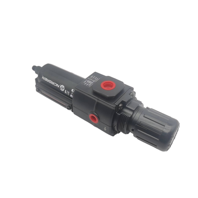 NORGREN B73G‐3GK‐AT3‐RMN B73G‐3GK‐AT1‐RMN Excelon Filter‐Regulator G3/8 Auto-Drain Polycarbonate Bowl 5μm 40μm Push-Lock Knob zonder gauge Voor modulair pneumatisch luchtvoorbereidingssysteem