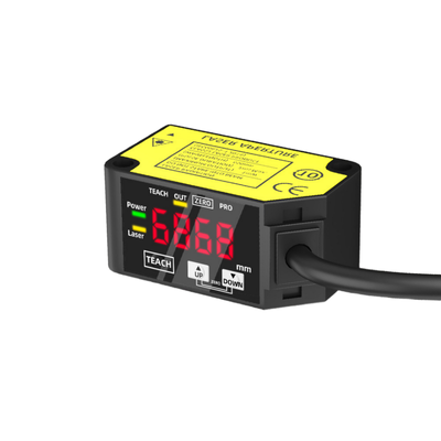 HG-C1200 Visible Red Laser Displacement Detector 0.05 Percent Fs Per Deg C Temperature Stability Light On Dark On Selectable Mode For Industrial Position Test