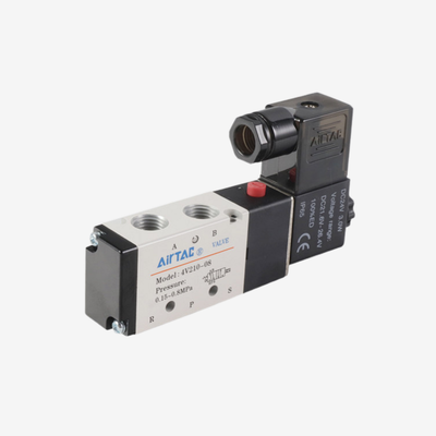 Airtac 4V310-10 Sliding Spool Air Directional Control Valve Aluminum Alloy Body Manual Override No Lubrication Required For Large Bore Cylinder Control