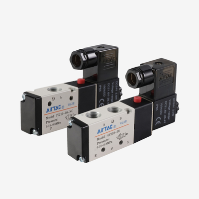 Airtac AC220V DC24V Solenoïde Spoel Aparte Vervangende Spoel Voor 4V Serie Pneumatische Solenoïde Klep F Klasse Isolatie Din Connector Brede Spannings Tolerantie